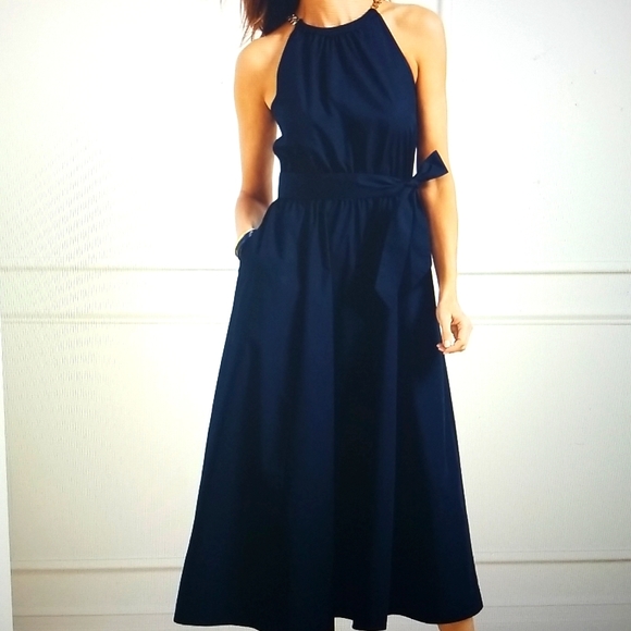 NWT Talbots CHAIN STRAP MIDI HALTER DRESS - Picture 4 of 5